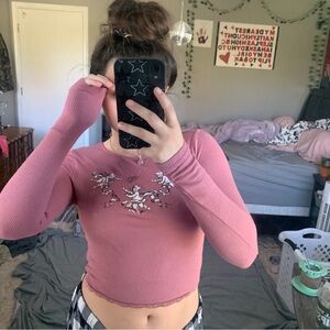 Pink Long Sleeve Top